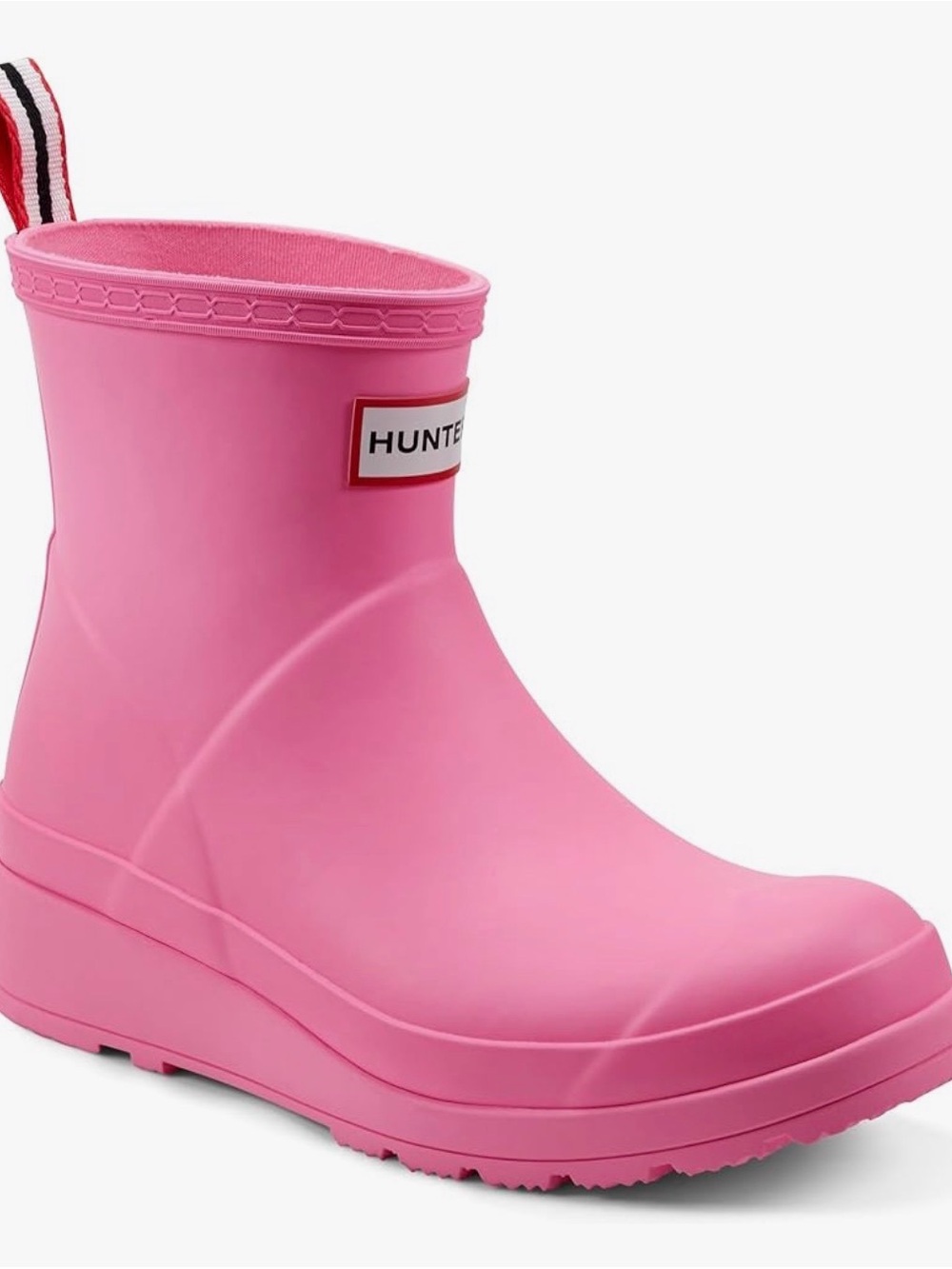 Hunter Women's Original Play Short Rain Boot, Highlighter Pink, 8